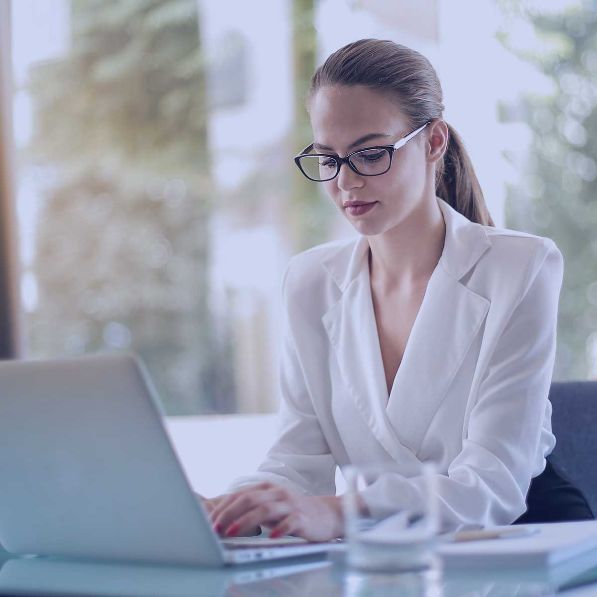 Woman on computer
