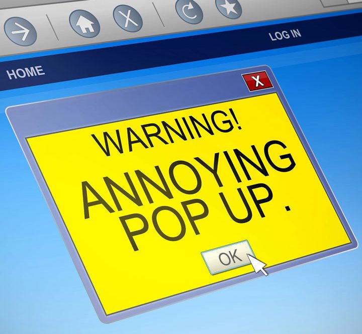 pop-up ads